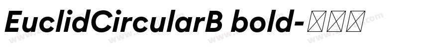 EuclidCircularB bold字体转换